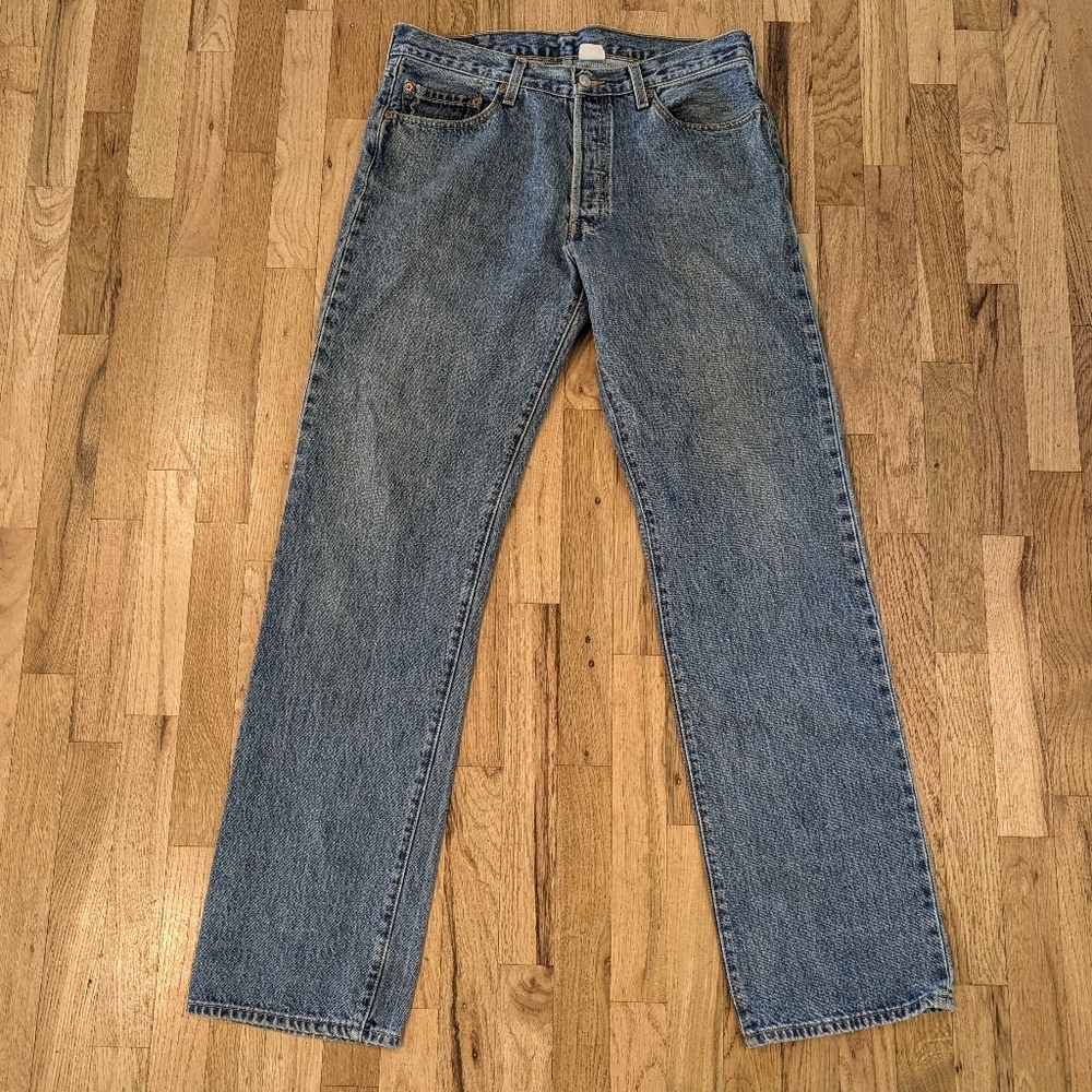 Vintage Levis 501 Jeans Medium Blue 36x35 Made in Mexico
